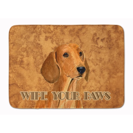 Carolines Treasures Red Dachshund Wipe Your Paws Machine Washable Memory Foam Mat SS4895RUG